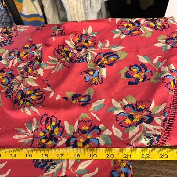 Zach & Rachel Women's Bubble Eye Lit Sleeve Button Down Floral Blouse Medium - Picture 7 of 9